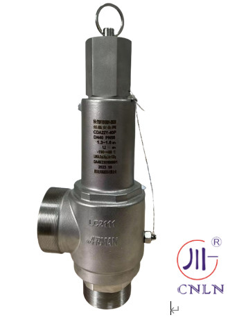 Válvula especial de seguridad para gas DN25 PTFE criogénico con válvula abierta completa CF8 CF3 para el tanque de GNL LIN LOX LAR
