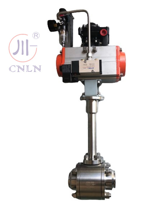 Válvula neumática de bola criogénica de acero inoxidable DN50 para bombas criogénicas de GNL/LOX/LN2/LAR/LCO2