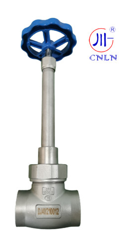 SS304/316 válvula de globo criogénico de tallo largo para tanque/contenedor de almacenamiento criogénico