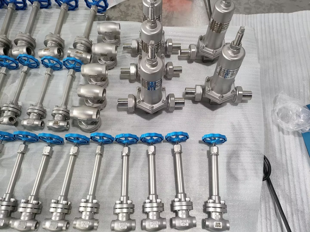 Válvula de reducción de presión manual de acero inoxidable Válvula reguladora de presión de gas para GNL/LOX/LN2/LAR/LCO2