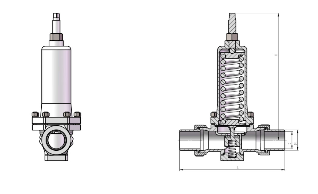 PN25 Regulador de presión de válvula de control criogénico Gran caudal -196 ~ + 80 °C para GNL LOX LIN