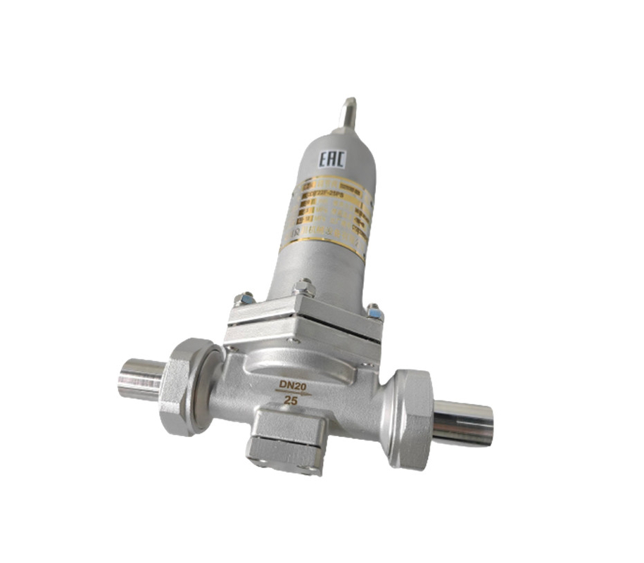 PN25 Regulador de presión de válvula de control criogénico Gran caudal -196 ~ + 80 °C para GNL LOX LIN