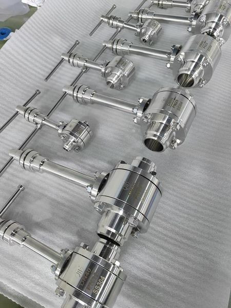 Válvula de bola criogénica de soldadura trasera Rango de temperatura -196°C a 80°C para los gases líquidos