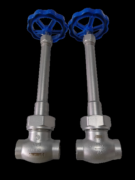 Válvula de globo criogénica DN32 de acero inoxidable 304/316 para TANQUE DE TUBERÍA LOX con rango de temperatura de -196°C a +80°C