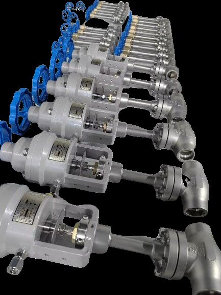 Válvula globular criogénica de acero inoxidable 304/316 con un rango de temperatura de -196 a +80°C y una presión máxima de 5,0Mpa