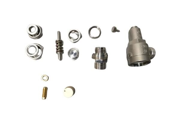 Válvula de seguridad criogénica de acero inoxidable SS304/316 con presión máxima de 4,0 Mpa para un rango de temperatura de -196°C a +120°C