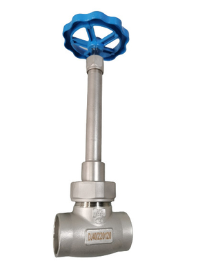 Válvula de globo criogénica inoxidable del acero DN40 de la operación manual